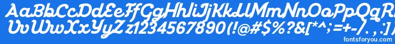 Miniolla Font – White Fonts on Blue Background