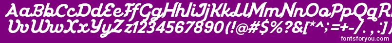 Miniolla Font – White Fonts on Purple Background