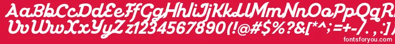 Miniolla Font – White Fonts on Red Background