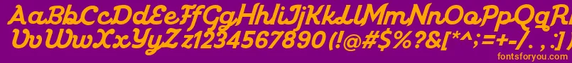 Miniolla Font – Orange Fonts on Purple Background