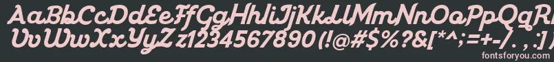 Miniolla Font – Pink Fonts on Black Background