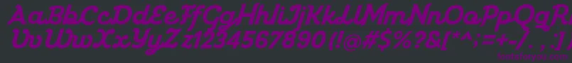 Miniolla Font – Purple Fonts on Black Background