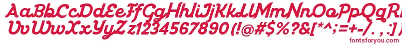 Miniolla Font – Red Fonts on White Background