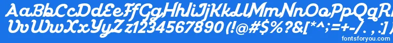 Miniolla Font – White Fonts on Blue Background