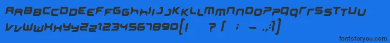 MINISKIP Font – Black Fonts on Blue Background