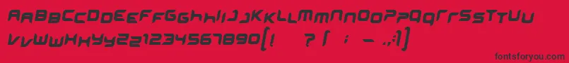 fuente MINISKIP – Fuentes Negras Sobre Fondo Rojo