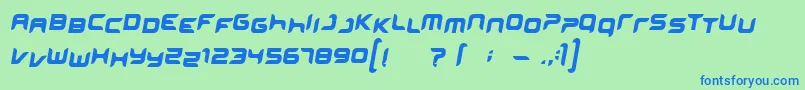 MINISKIP Font – Blue Fonts on Green Background