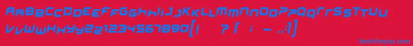MINISKIP-fontti – siniset fontit punaisella taustalla