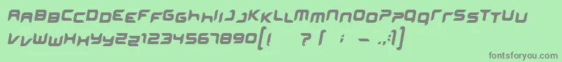 Czcionka MINISKIP – szare czcionki na zielonym tle
