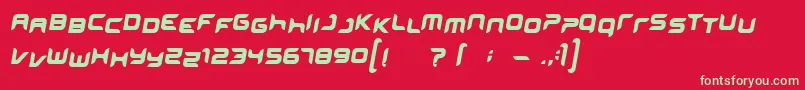 Шрифт MINISKIP – зелёные шрифты на красном фоне