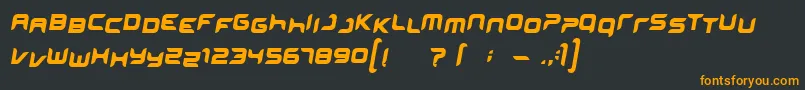 MINISKIP Font – Orange Fonts on Black Background