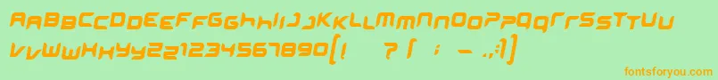 Шрифт MINISKIP – оранжевые шрифты на зелёном фоне