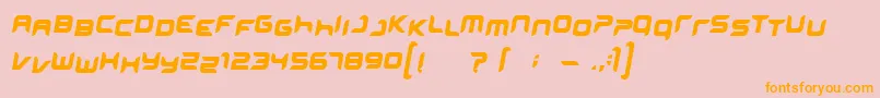 MINISKIP Font – Orange Fonts on Pink Background