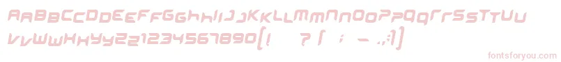 MINISKIP-Schriftart – Rosa Schriften auf weißem Hintergrund