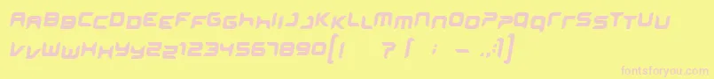 MINISKIP Font – Pink Fonts on Yellow Background