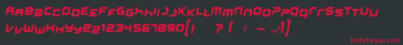 Шрифт MINISKIP – красные шрифты на чёрном фоне