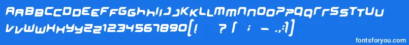 Fonte MINISKIP – fontes brancas em um fundo azul