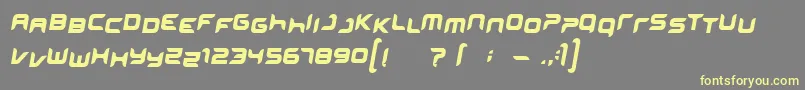 Czcionka MINISKIP – żółte czcionki na szarym tle