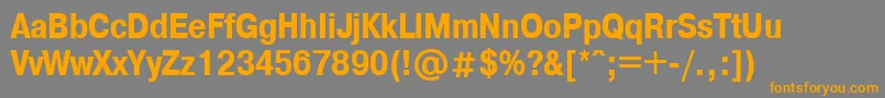 A1011helvetikaCondensedBold Font – Orange Fonts on Gray Background