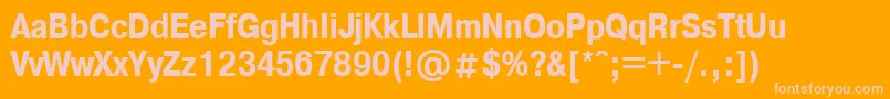 A1011helvetikaCondensedBold Font – Pink Fonts on Orange Background