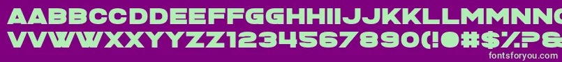 フォントMinistry of Moron – 紫の背景に緑のフォント