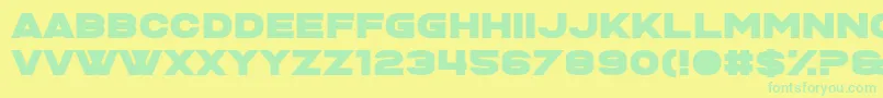 Więcej informacji o czcionce Ministry of Moron Czcionka Ministry of Moron – zielone czcionki na żółtym tle