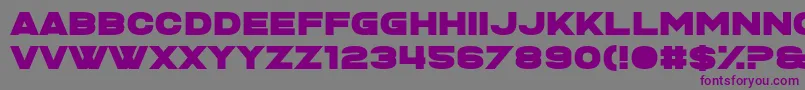 Ministry of Moron Font – Purple Fonts on Gray Background