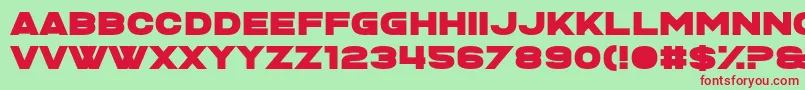 Ministry of Moron Font – Red Fonts on Green Background