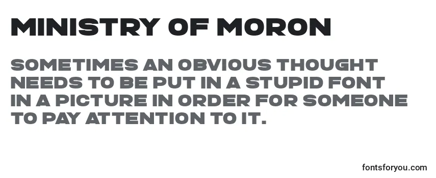 Ministry of Moron Font