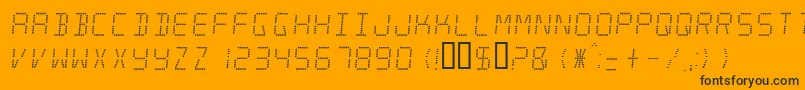 minisystem Font – Black Fonts on Orange Background