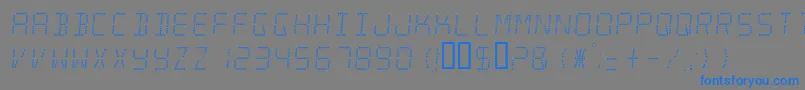 minisystem Font – Blue Fonts on Gray Background