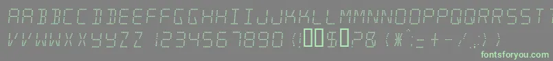 minisystem-fontti – vihreät fontit harmaalla taustalla
