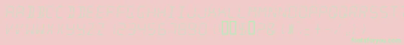 minisystem Font – Green Fonts on Pink Background