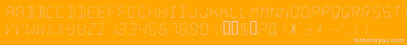 minisystem Font – Pink Fonts on Orange Background