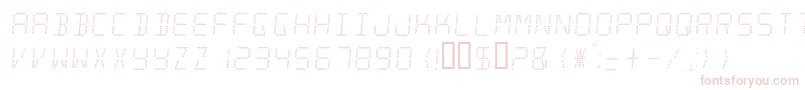 minisystem Font – Pink Fonts on White Background