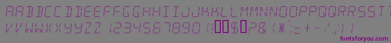 minisystem Font – Purple Fonts on Gray Background