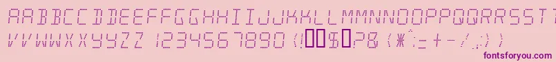 Шрифт minisystem – фиолетовые шрифты на розовом фоне
