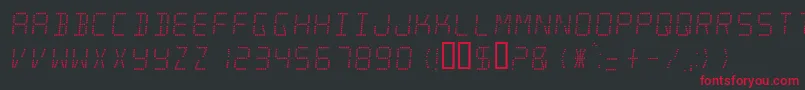 minisystem Font – Red Fonts on Black Background
