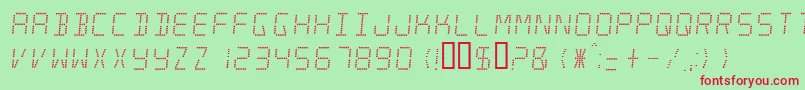 minisystem Font – Red Fonts on Green Background