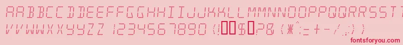 minisystem Font – Red Fonts on Pink Background