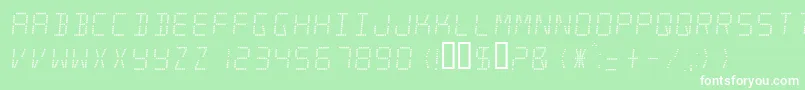 minisystem Font – White Fonts on Green Background