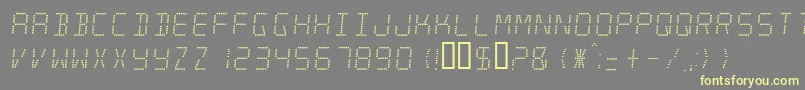 Шрифт minisystem – жёлтые шрифты на сером фоне
