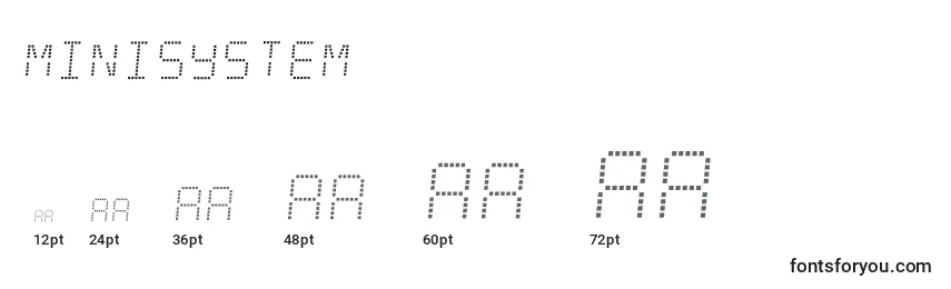 Minisystem (134411) Font Sizes