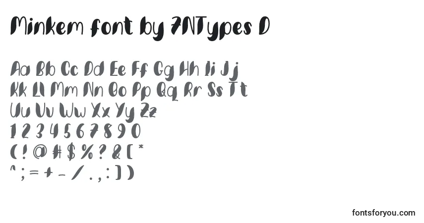Шрифт Minkem font by 7NTypes D – алфавит, цифры, специальные символы