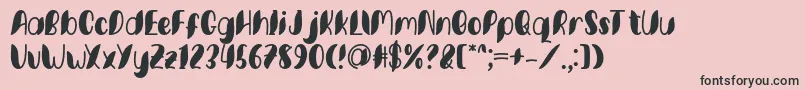 Fonte Minkem font by 7NTypes D – fontes pretas em um fundo rosa