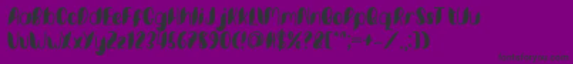 Minkem font by 7NTypes D-fontti – mustat fontit violetilla taustalla