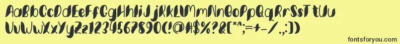 Шрифт Minkem font by 7NTypes D – чёрные шрифты на жёлтом фоне