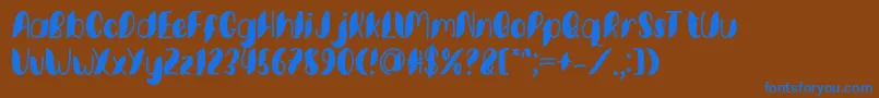 fuente Minkem font by 7NTypes D – Fuentes Azules Sobre Fondo Marrón