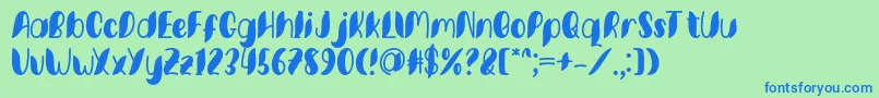 fuente Minkem font by 7NTypes D – Fuentes Azules Sobre Fondo Verde