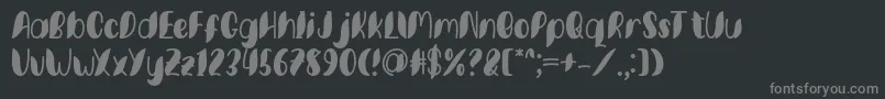 フォントMinkem font by 7NTypes D – 黒い背景に灰色の文字